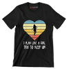 I PLAY LIKE A GIRL TRY TO KEEP UP! - Golf Themed T-Shirt-Black-S-Custom One Express