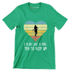 I PLAY LIKE A GIRL TRY TO KEEP UP! - Golf Themed T-Shirt-Green-S-Custom One Express