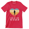 I PLAY LIKE A GIRL TRY TO KEEP UP! - Golf Themed T-Shirt-Red-S-Custom One Express