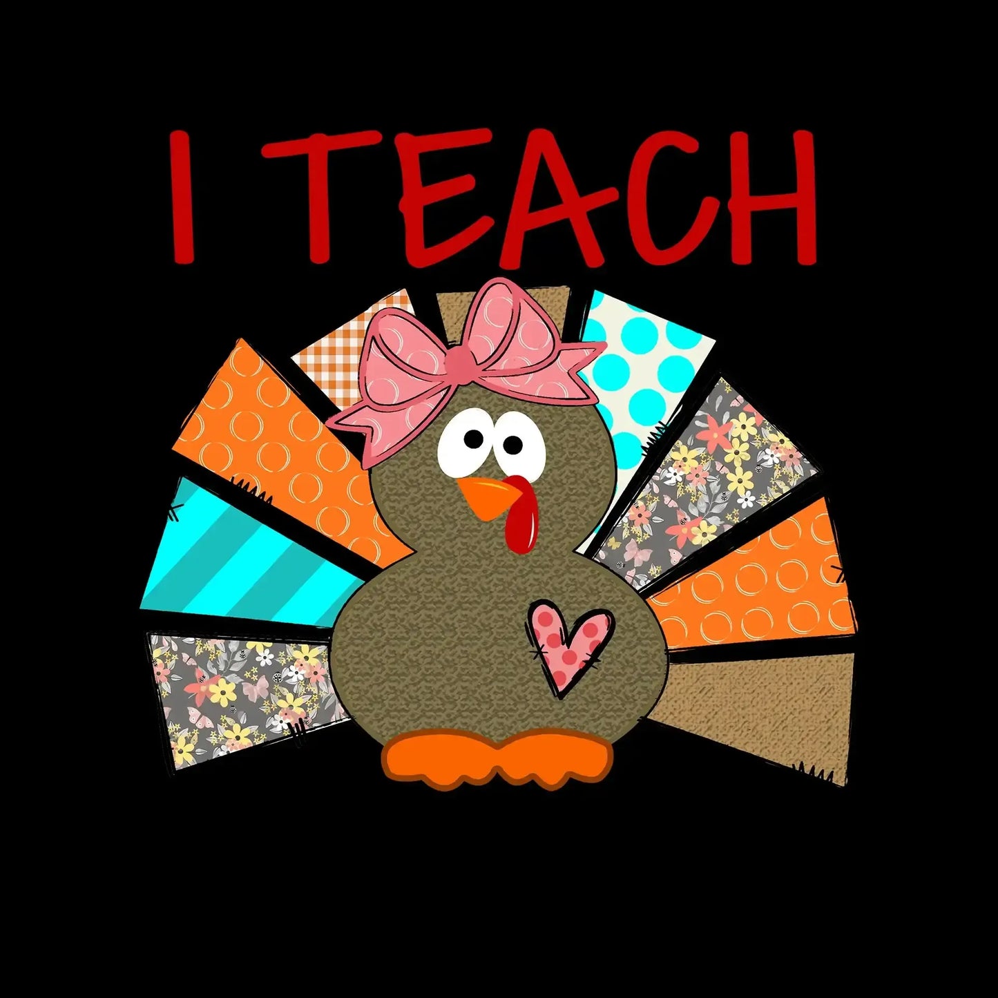 I Teach The Cutest Little Turkeys - Thanksgiving Themed T-Shirt-Black-S-Custom One Express