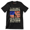 I am A Dad Grandpa And An Airborne Veteran Nothing Scares Me - Veterans Themed T-Shirt-Black-S-Custom One Express