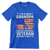 I am A Dad Grandpa And An Airborne Veteran Nothing Scares Me - Veterans Themed T-Shirt-Blue-S-Custom One Express