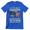 I am A Dad Grandpa And An Airborne Veteran Nothing Scares Me - Veterans Themed T-Shirt-Blue-S-Custom One Express