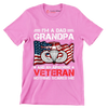 I am A Dad Grandpa And An Airborne Veteran Nothing Scares Me - Veterans Themed T-Shirt-Pink-S-Custom One Express