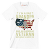 I am A Dad Grandpa And An Airborne Veteran Nothing Scares Me - Veterans Themed T-Shirt-White-S-Custom One Express