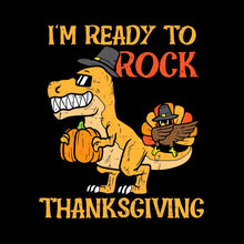 I am Ready To Rock Thanksgiving - Thanksgiving Themed T-Shirt-Black-S-Custom One Express