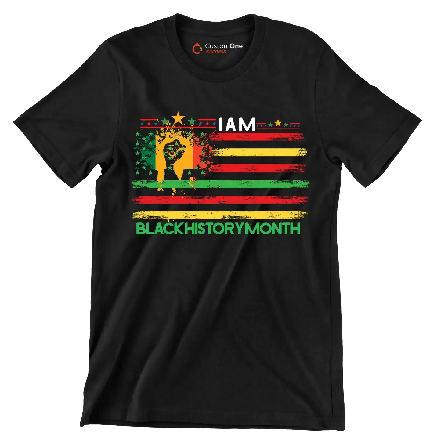 I am black history month - Martin Luther King T-Shirt-Black-S-Custom One Express