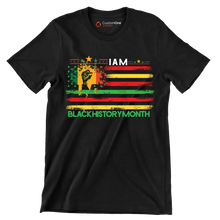 I am black history month - Martin Luther King T-Shirt-Black-S-Custom One Express