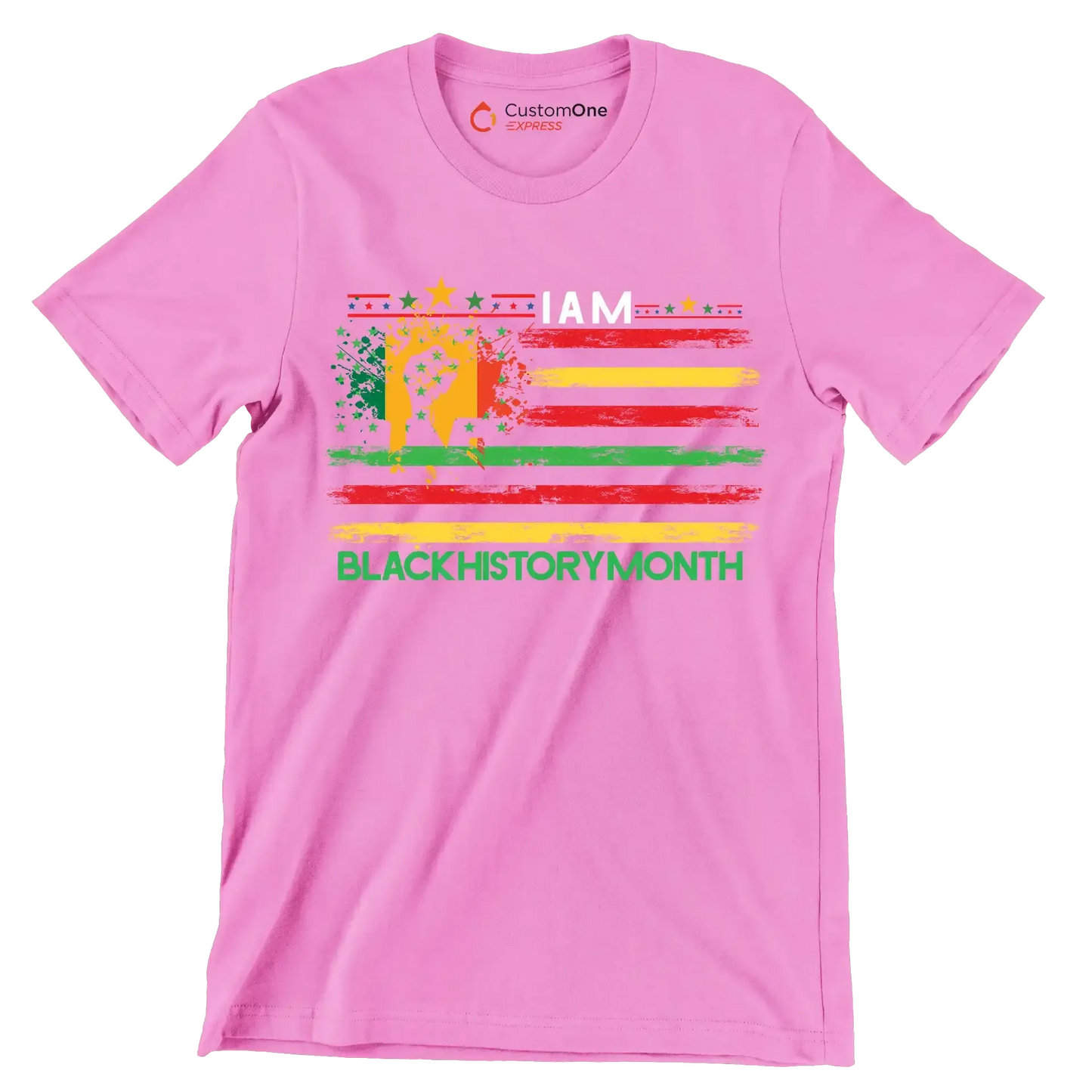 I am black history month - Martin Luther King T-Shirt-Pink-S-Custom One Express