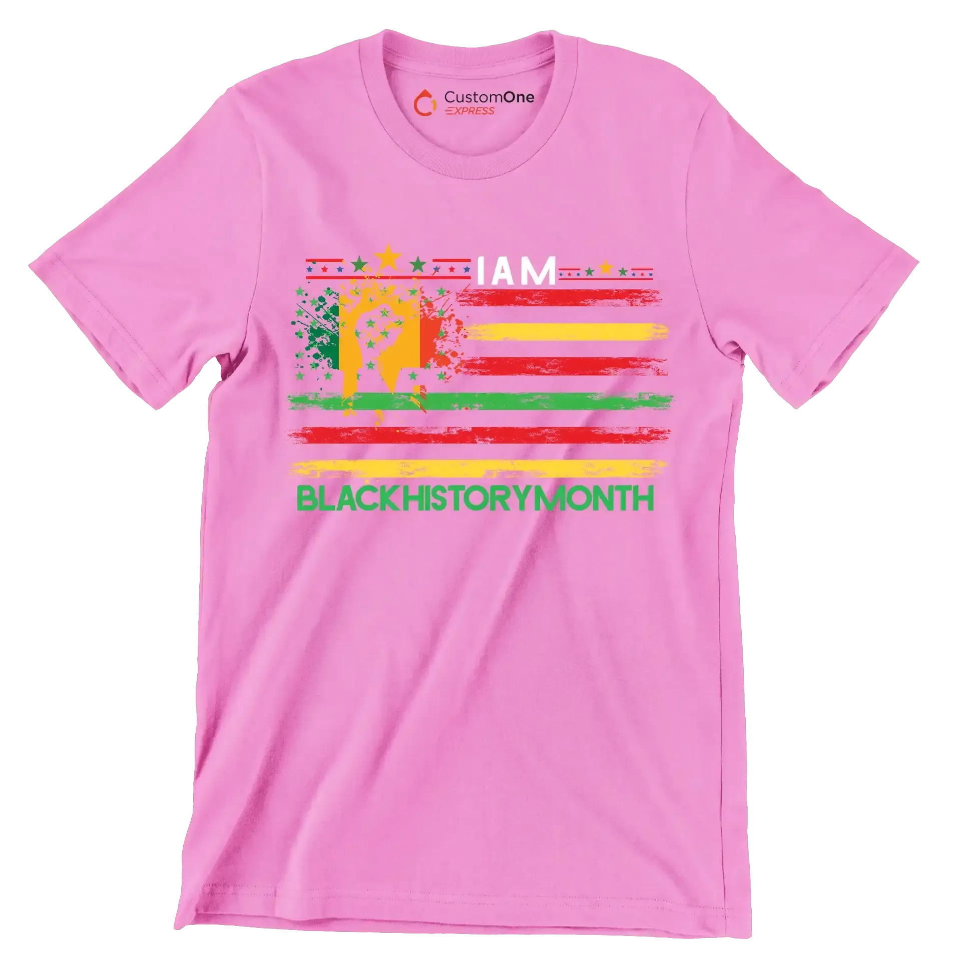 I am black history month - Martin Luther King T-Shirt-Pink-S-Custom One Express