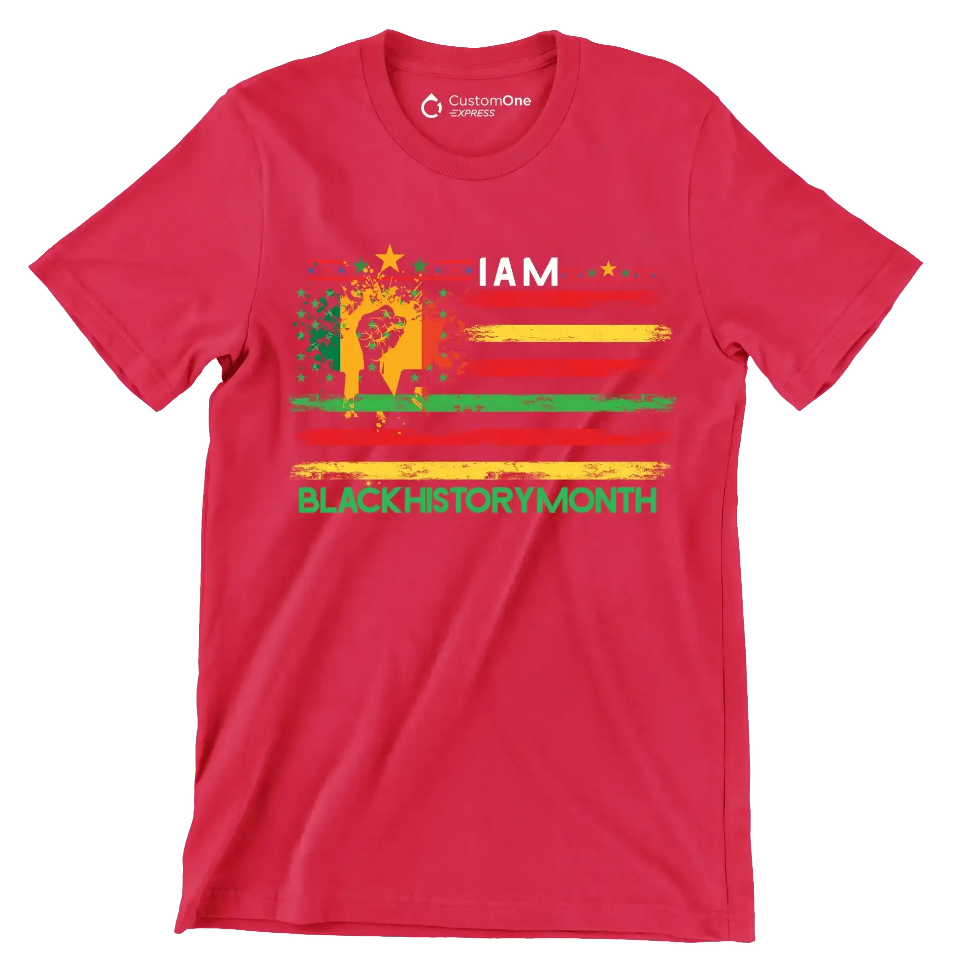 I am black history month - Martin Luther King T-Shirt-Red-S-Custom One Express