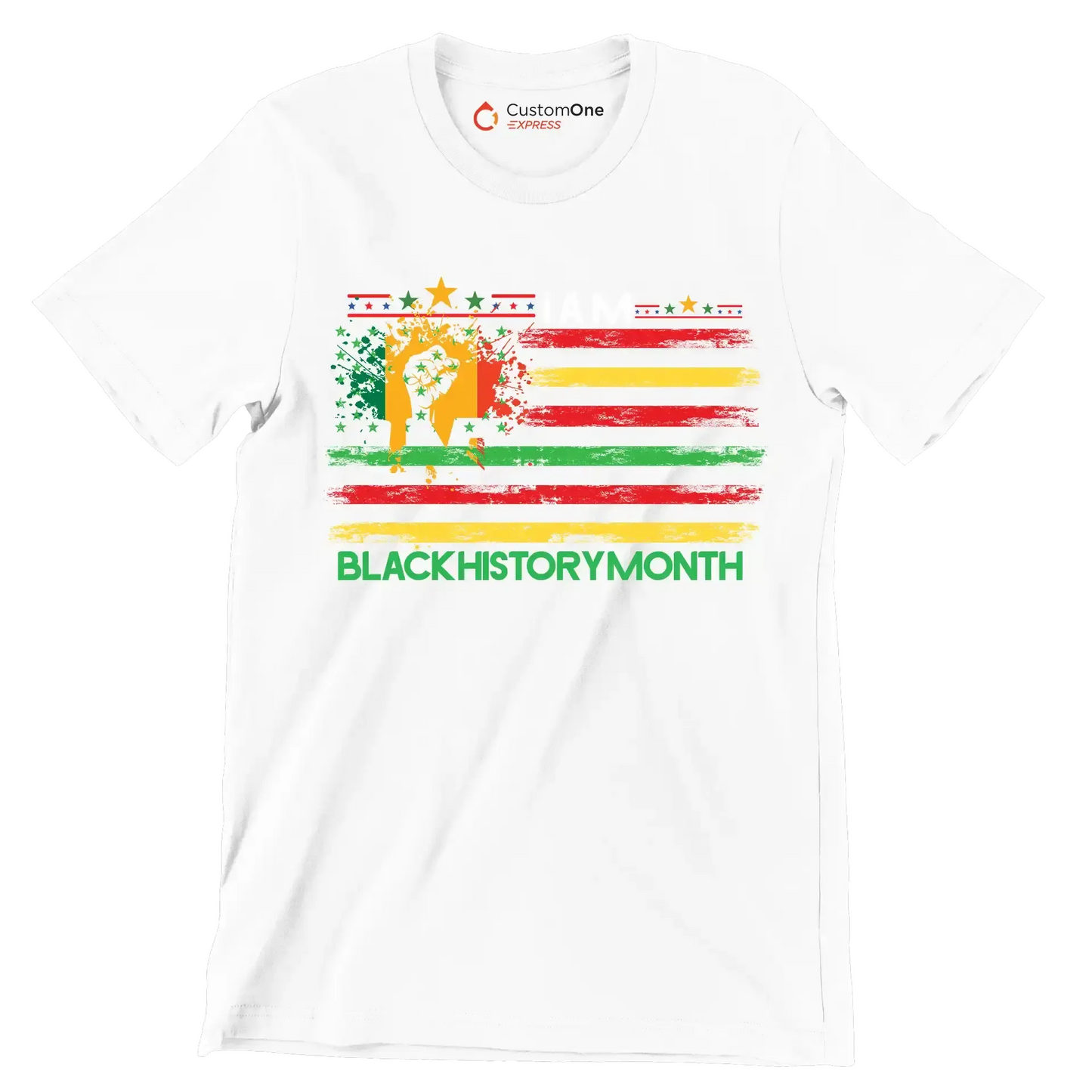 I am black history month - Martin Luther King T-Shirt-White-S-Custom One Express