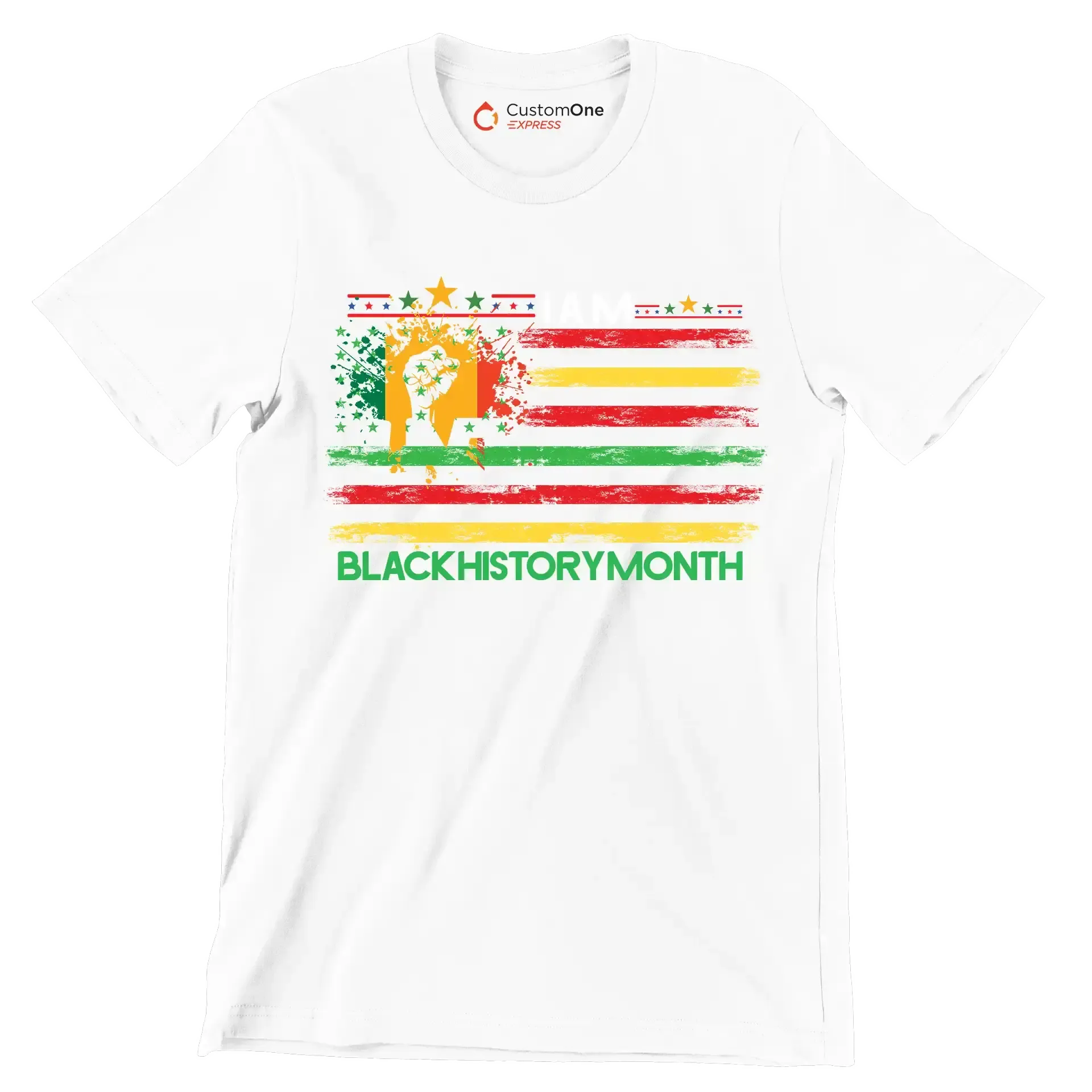 I am black history month - Martin Luther King T-Shirt-White-S-Custom One Express