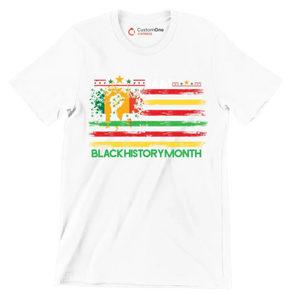 I am black history month - Martin Luther King T-Shirt-White-S-Custom One Express