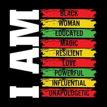 I am black woman educated magic resilient love powerful influential unapologetic - Martin Luther King T-Shirt-Black-S-Custom One Express