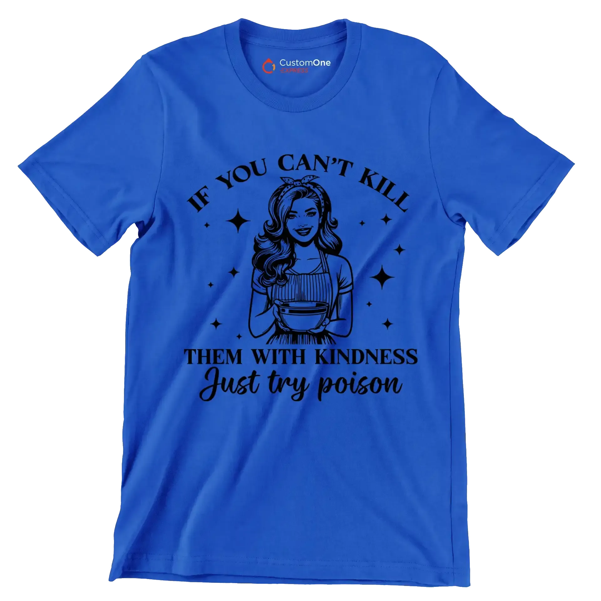 I baked you some shut up the fucupcakes - Retro Themed T-Shirt-Blue-S-Custom One Express