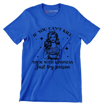 I baked you some shut up the fucupcakes - Retro Themed T-Shirt-Blue-S-Custom One Express