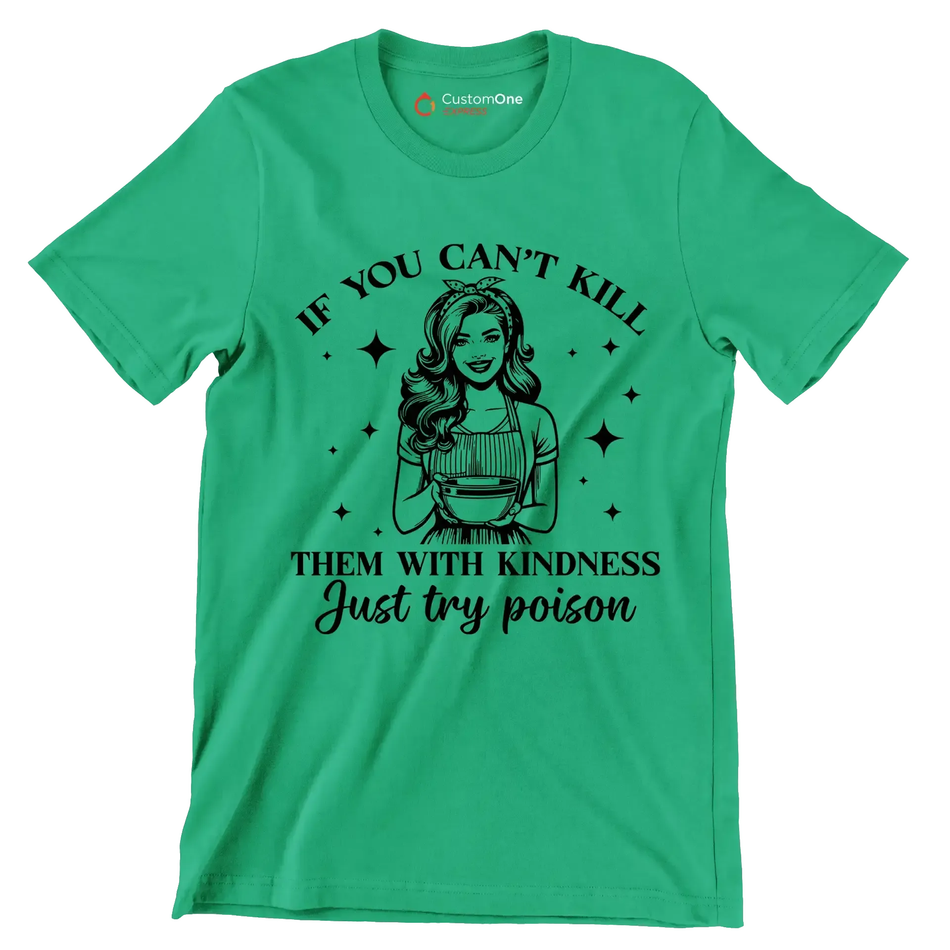 I baked you some shut up the fucupcakes - Retro Themed T-Shirt-Green-S-Custom One Express