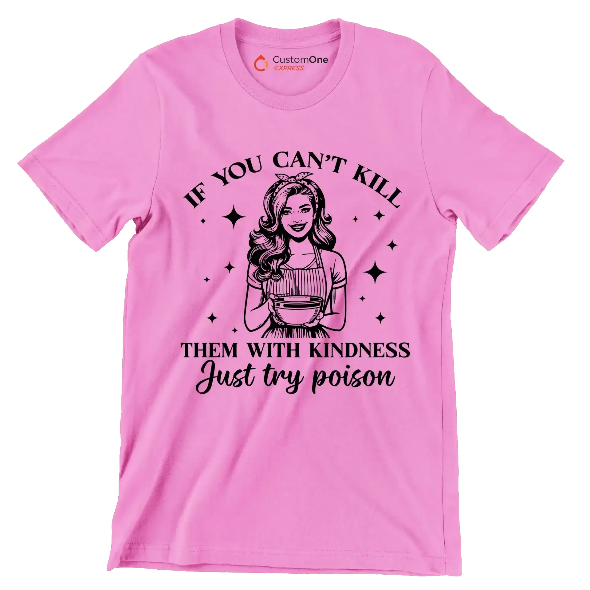 I baked you some shut up the fucupcakes - Retro Themed T-Shirt-Pink-S-Custom One Express