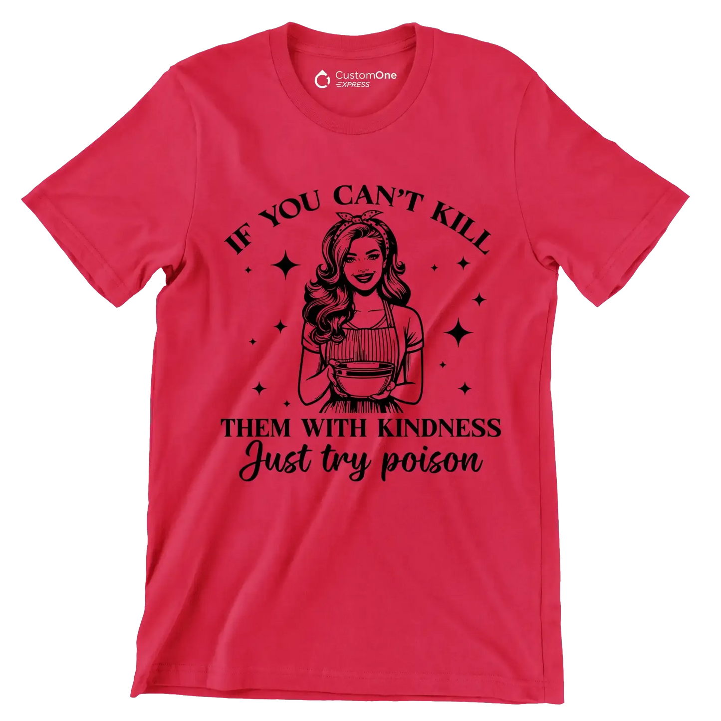 I baked you some shut up the fucupcakes - Retro Themed T-Shirt-Red-S-Custom One Express