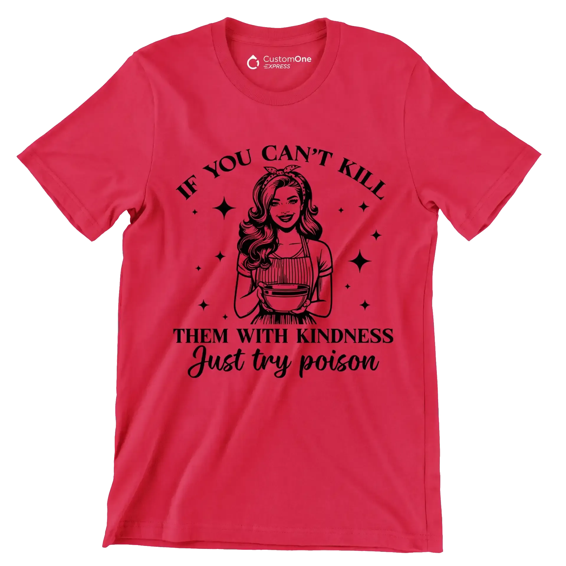 I baked you some shut up the fucupcakes - Retro Themed T-Shirt-Red-S-Custom One Express