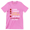 I came. I taught. I made a difference. I retired. #proudretiredteacher est. 2025 - Retirement Themed T-Shirt-Pink-S-Custom One Express