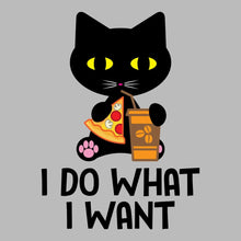 I do what I want - Cat Themed T-Shirt-Black-S-Custom One Express