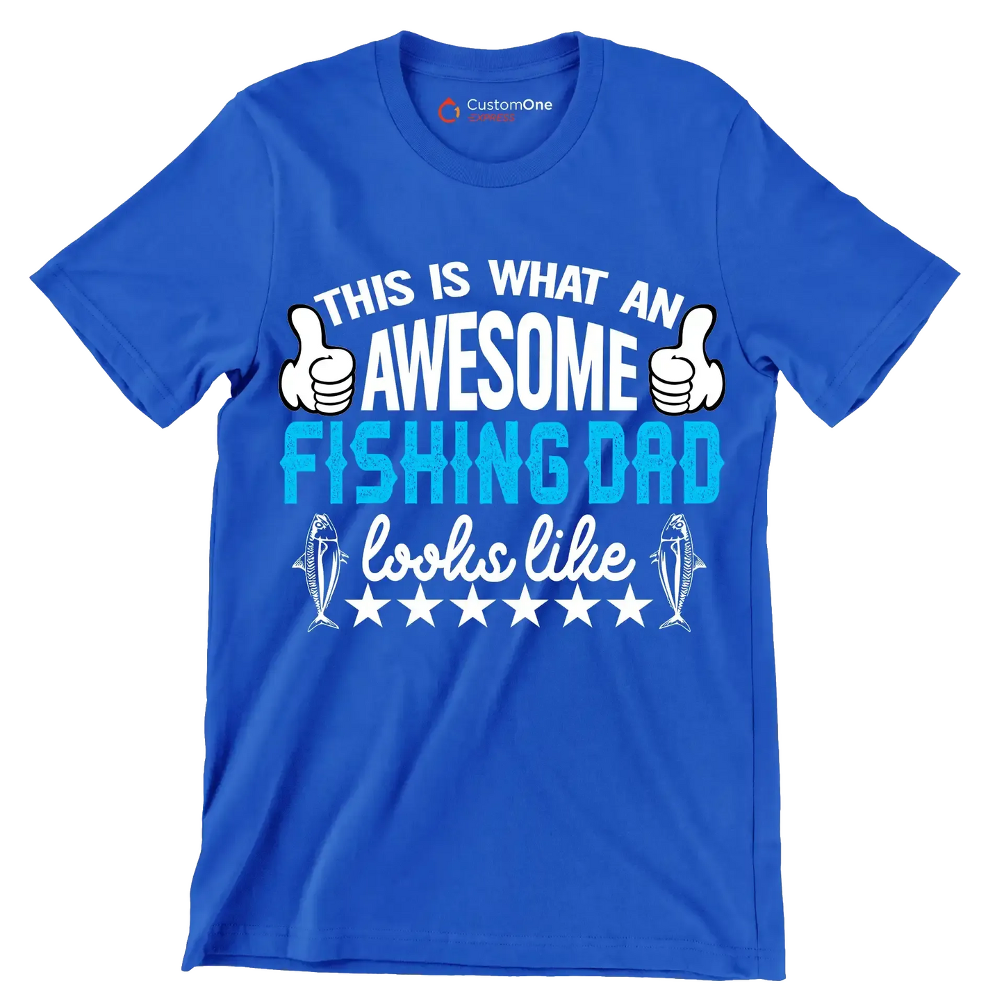 I fish because my wife won't follow me there! - Fishing Themed T-Shirt-Blue-S-Custom One Express