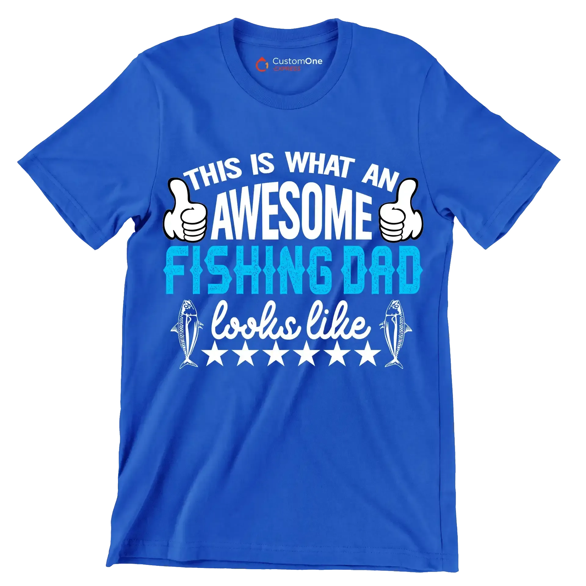 I fish because my wife won't follow me there! - Fishing Themed T-Shirt-Blue-S-Custom One Express