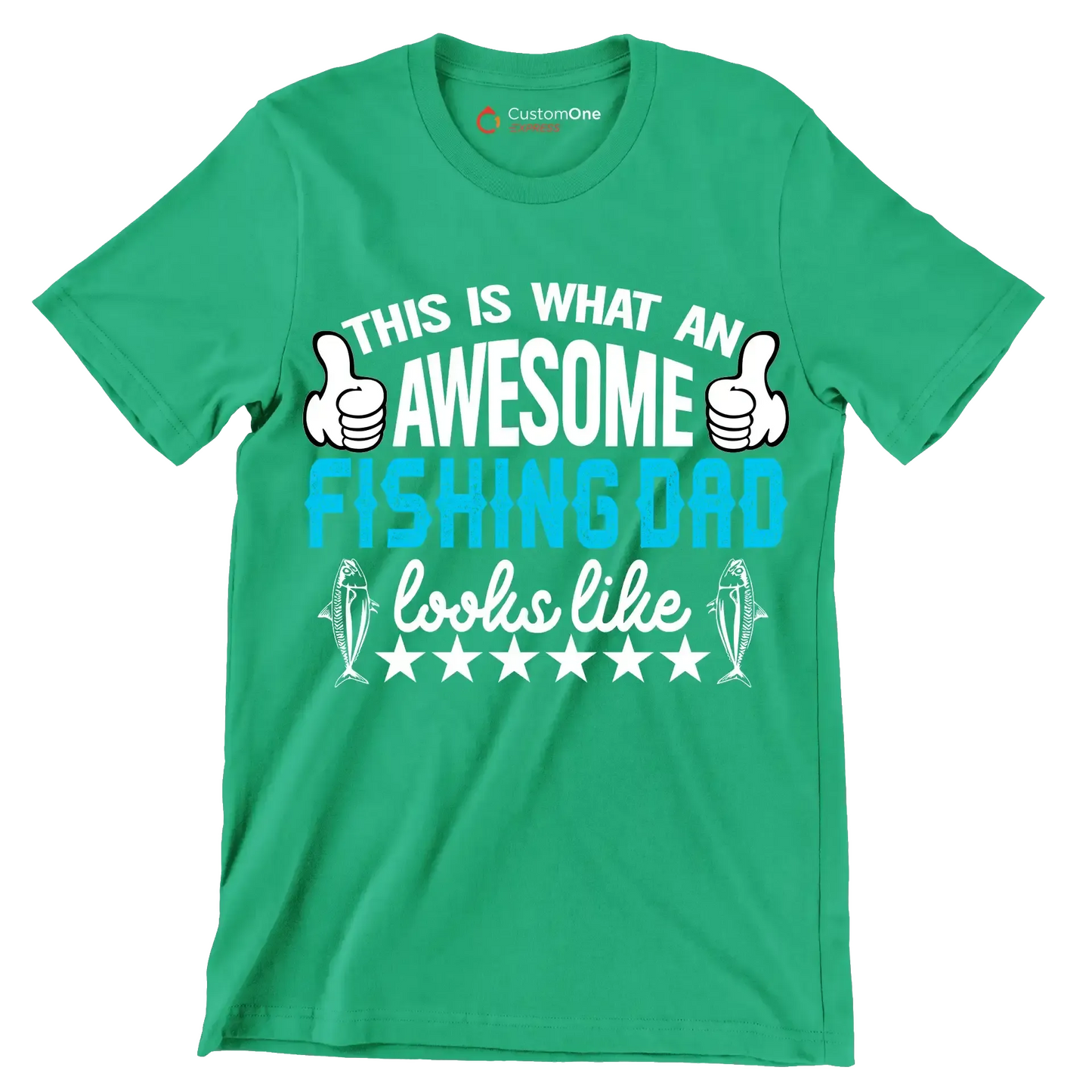 I fish because my wife won't follow me there! - Fishing Themed T-Shirt-Green-S-Custom One Express