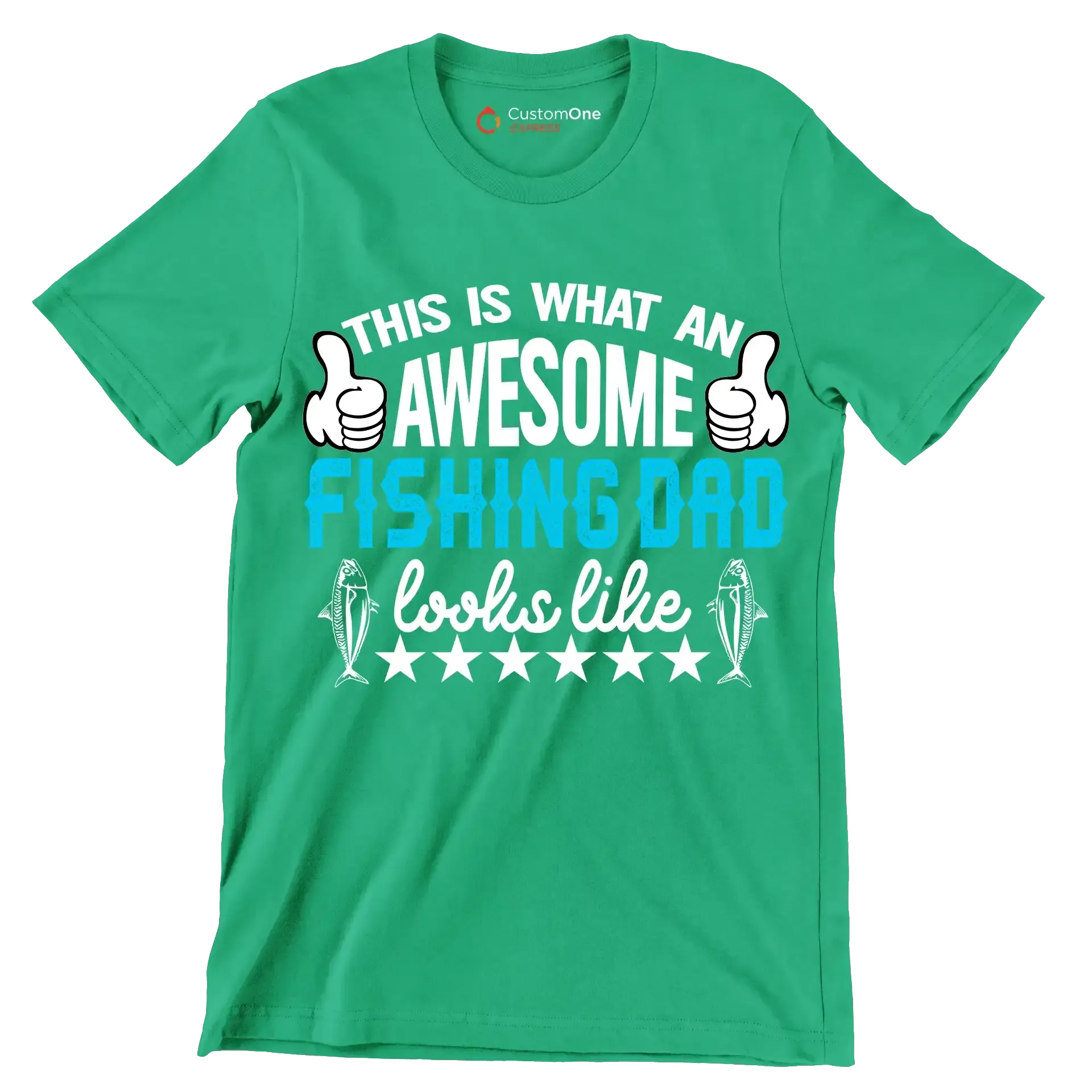 I fish because my wife won't follow me there! - Fishing Themed T-Shirt-Green-S-Custom One Express