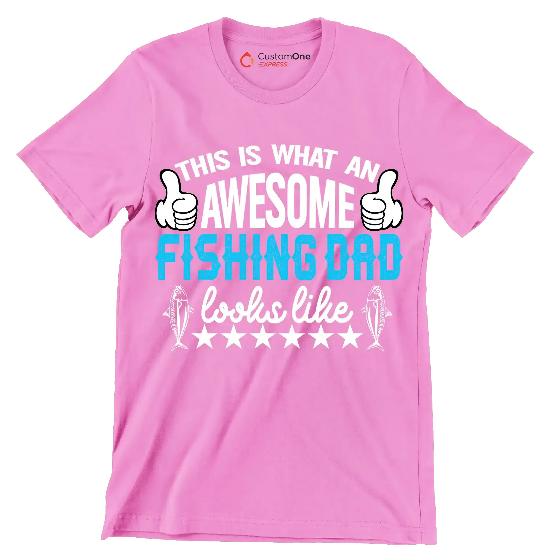 I fish because my wife won't follow me there! - Fishing Themed T-Shirt-Pink-S-Custom One Express