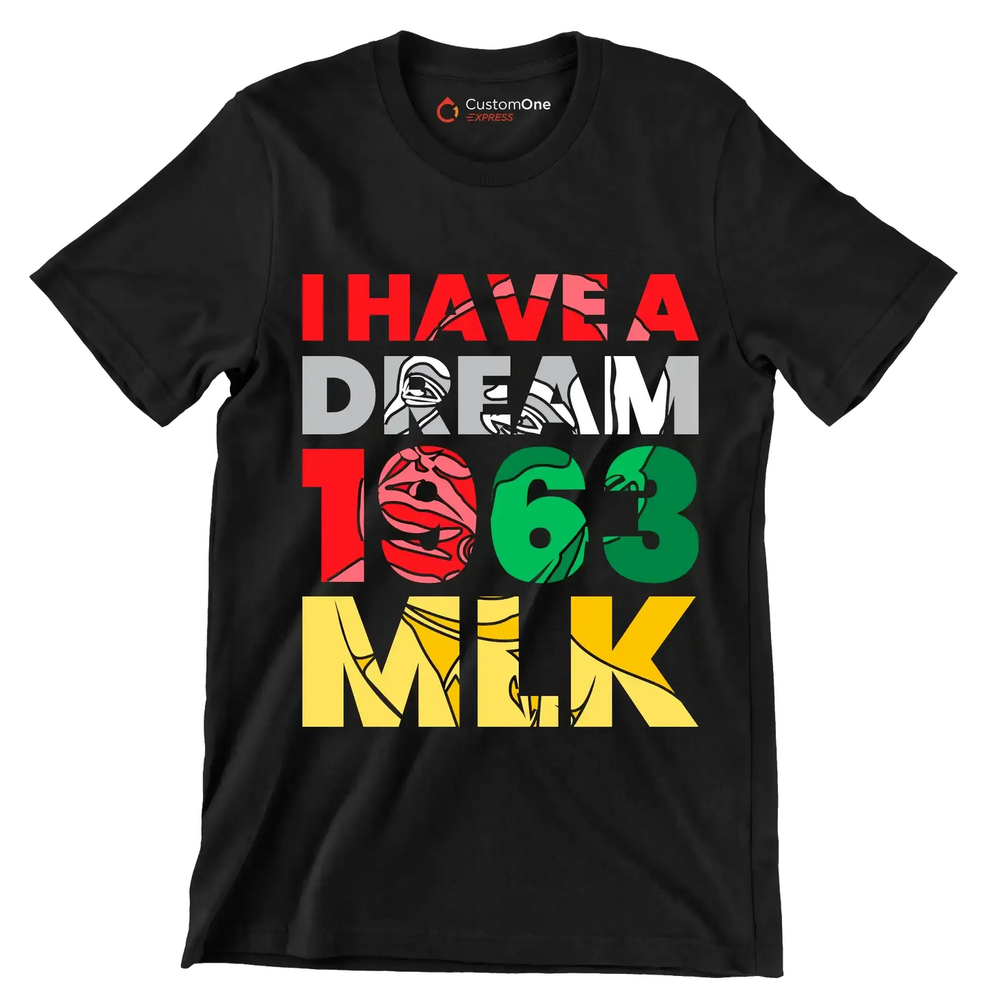 I have a dream 1963 mlk - Martin Luther King T-Shirt-Black-S-Custom One Express