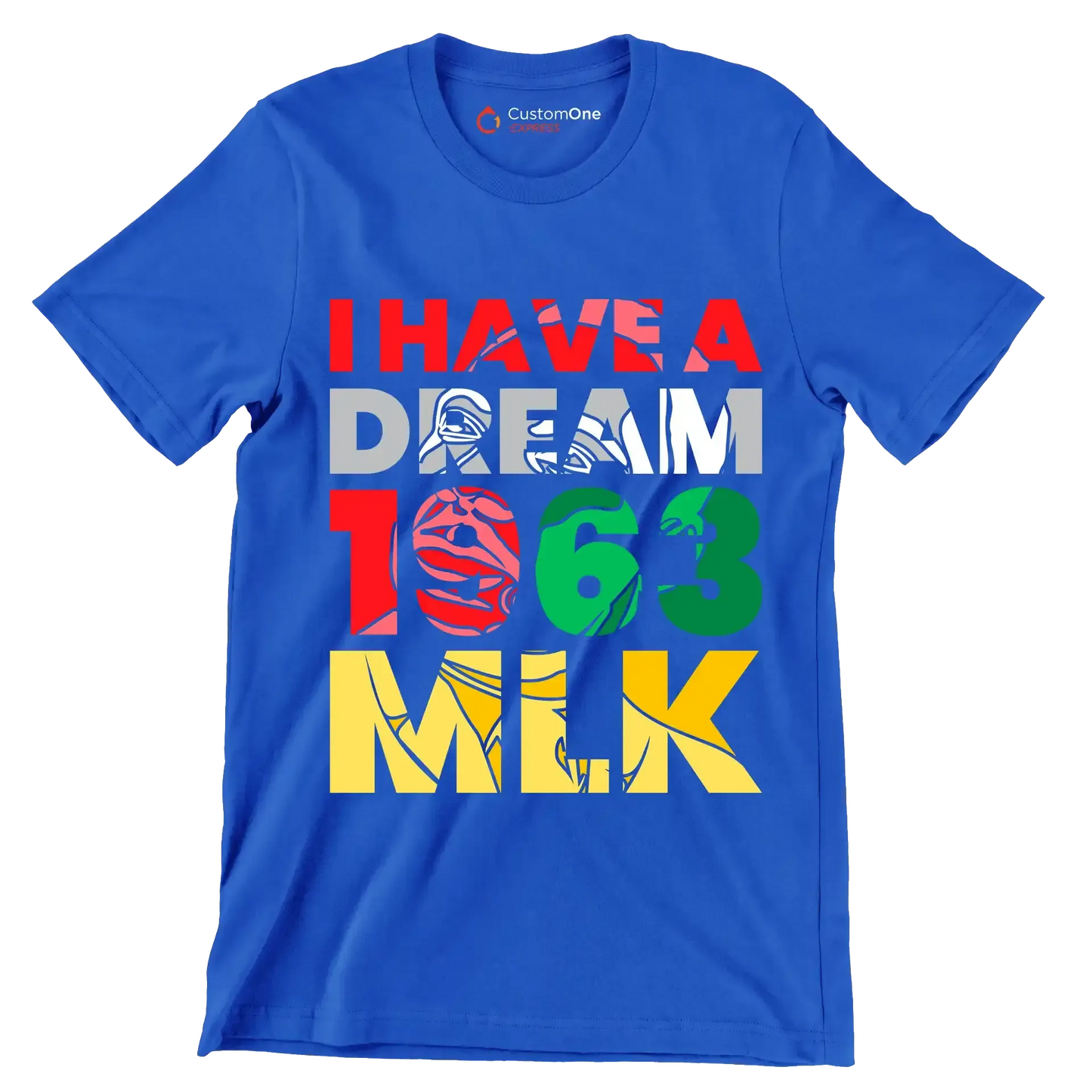 I have a dream 1963 mlk - Martin Luther King T-Shirt-Blue-S-Custom One Express