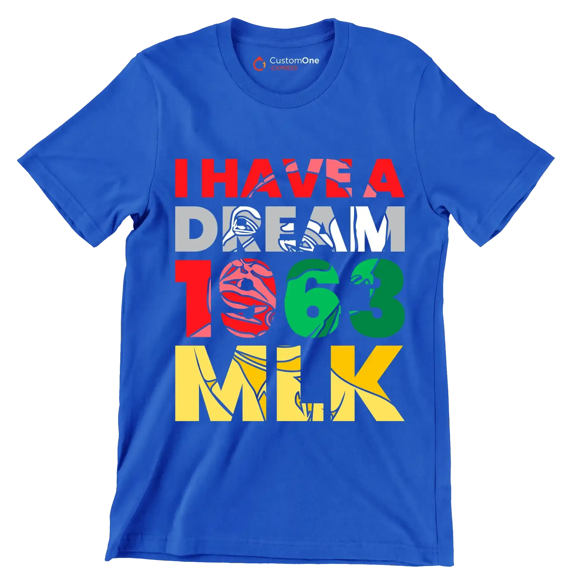 I have a dream 1963 mlk - Martin Luther King T-Shirt-Blue-S-Custom One Express
