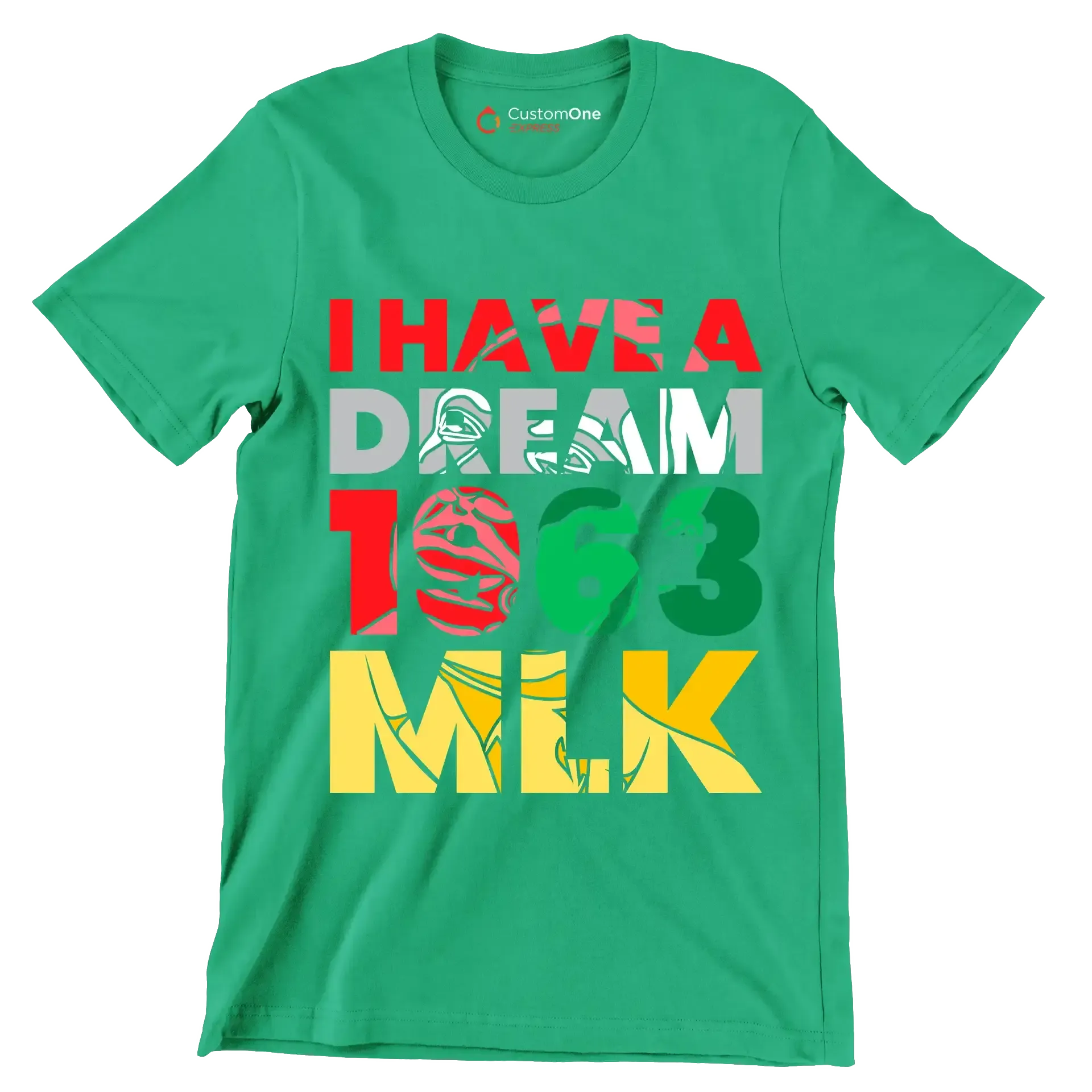 I have a dream 1963 mlk - Martin Luther King T-Shirt-Green-S-Custom One Express