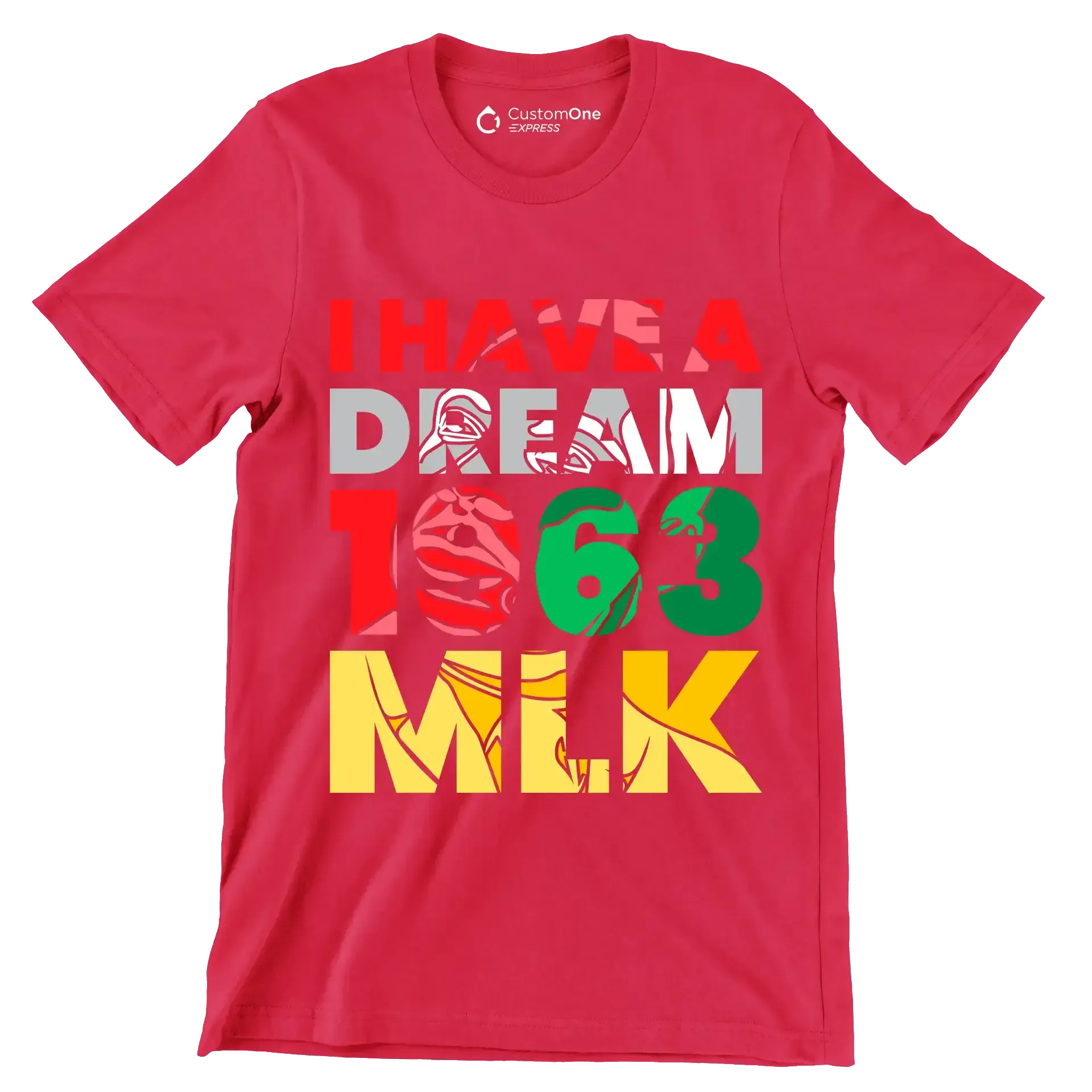 I have a dream 1963 mlk - Martin Luther King T-Shirt-Red-S-Custom One Express