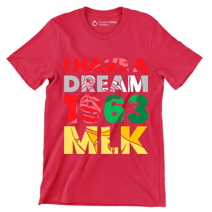 I have a dream 1963 mlk - Martin Luther King T-Shirt-Red-S-Custom One Express