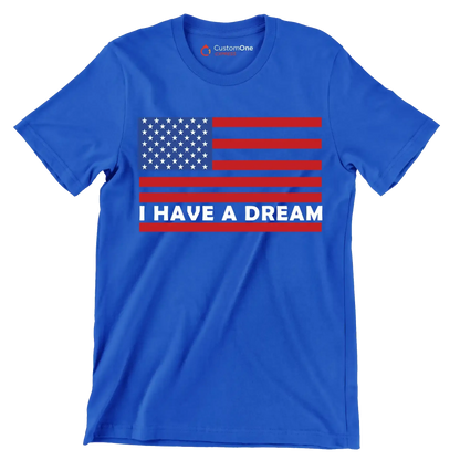 I have a dream - Martin Luther King T-Shirt-Blue-S-Custom One Express