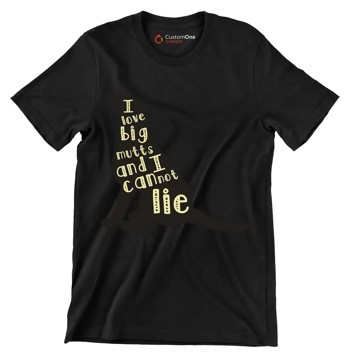 I love big mutts and I cannot lie - Dog Themed T-Shirt-Black-S-Custom One Express