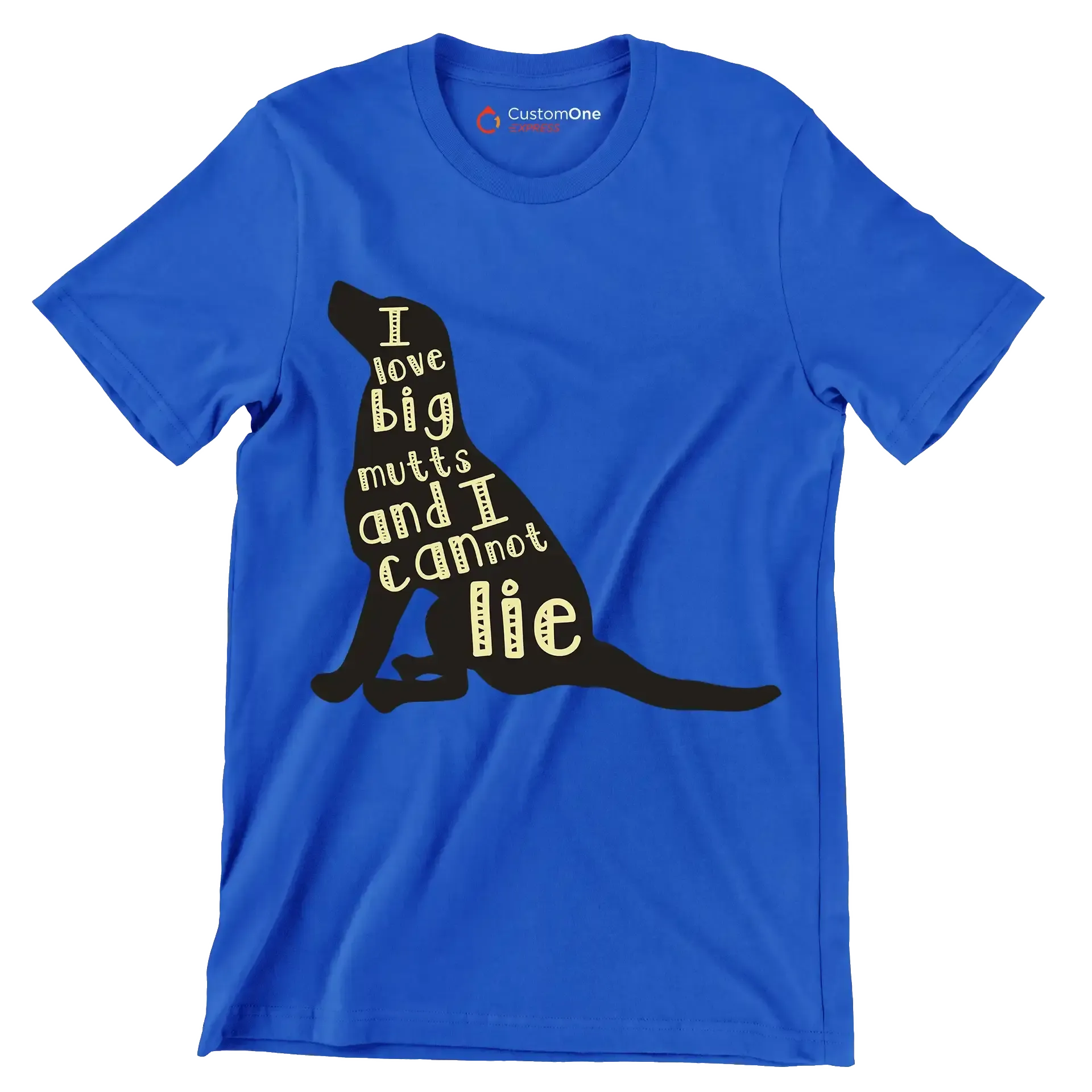 I love big mutts and I cannot lie - Dog Themed T-Shirt-Blue-S-Custom One Express