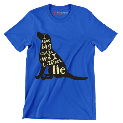 I love big mutts and I cannot lie - Dog Themed T-Shirt-Blue-S-Custom One Express