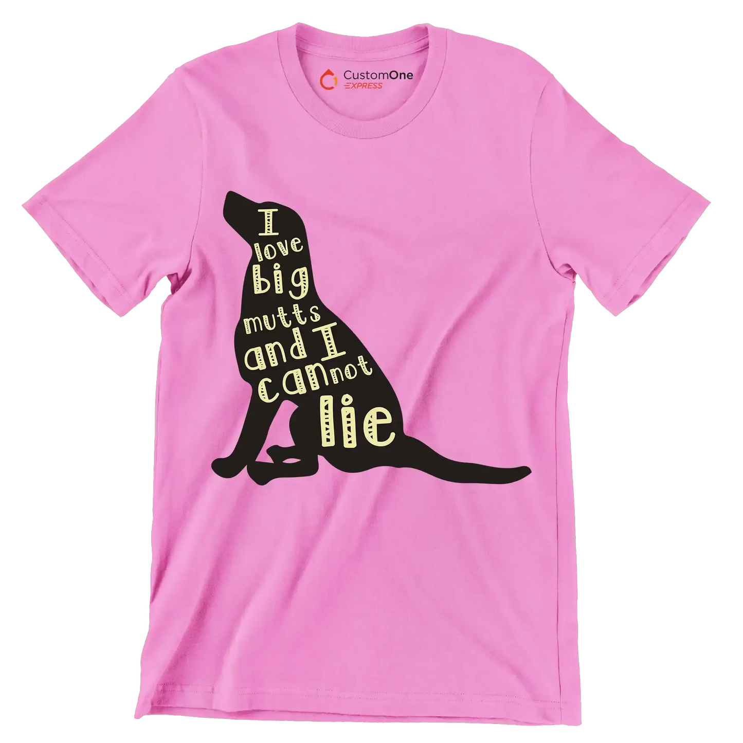 I love big mutts and I cannot lie - Dog Themed T-Shirt-Pink-S-Custom One Express