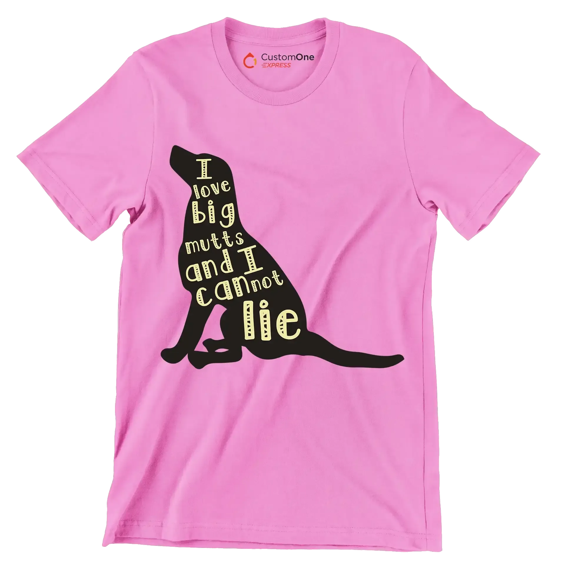 I love big mutts and I cannot lie - Dog Themed T-Shirt-Pink-S-Custom One Express