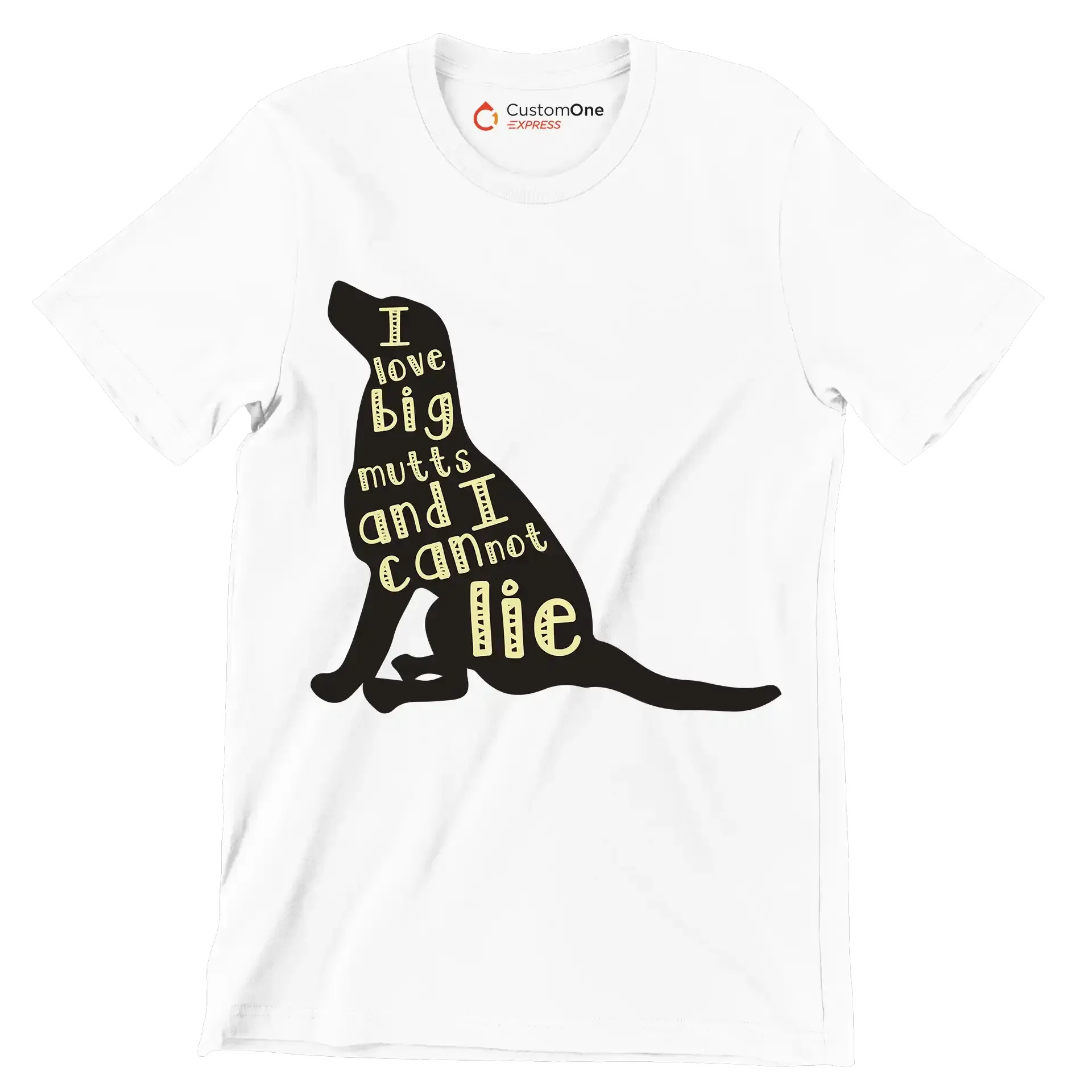 I love big mutts and I cannot lie - Dog Themed T-Shirt-White-S-Custom One Express