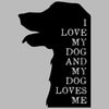 I love my dog and my dog loves me - Dog Themed T-Shirt-Blue-S-Custom One Express