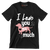 I love you this much - Dog Themed T-Shirt-Black-S-Custom One Express