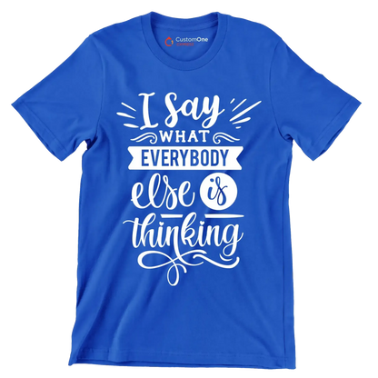 I run on coffee and sarcasm - Sarcasm Themed T-Shirt-Blue-S-Custom One Express