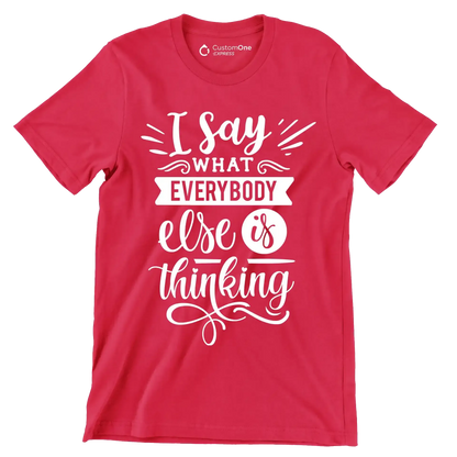 I run on coffee and sarcasm - Sarcasm Themed T-Shirt-Red-S-Custom One Express