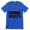 I support animal rights - Vegan Themed T-Shirt-Blue-S-Custom One Express